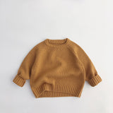 Three Little Tots Men's And Women's Kids' Sweater Loose Long Sleeve, in Ginger Yellow