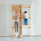 Three Little Tots Neem Swedish Ladder and Rope Wall - 79 Height