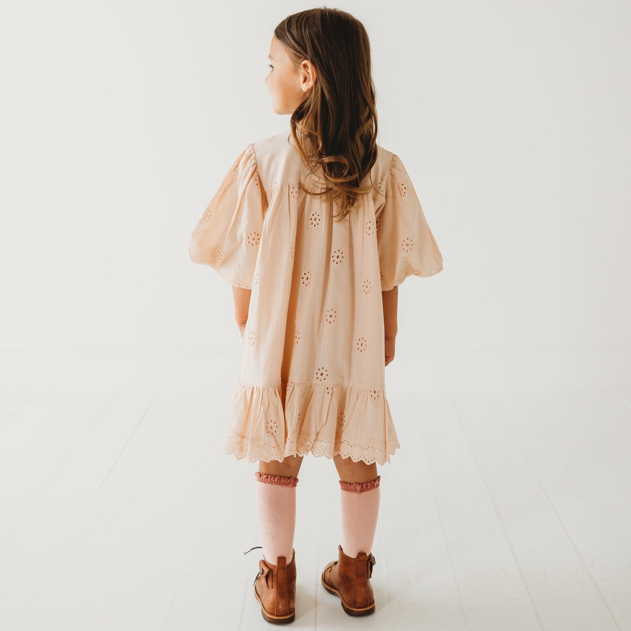 Three Little Tots Embroidered Schiffli Dress, alternate angle