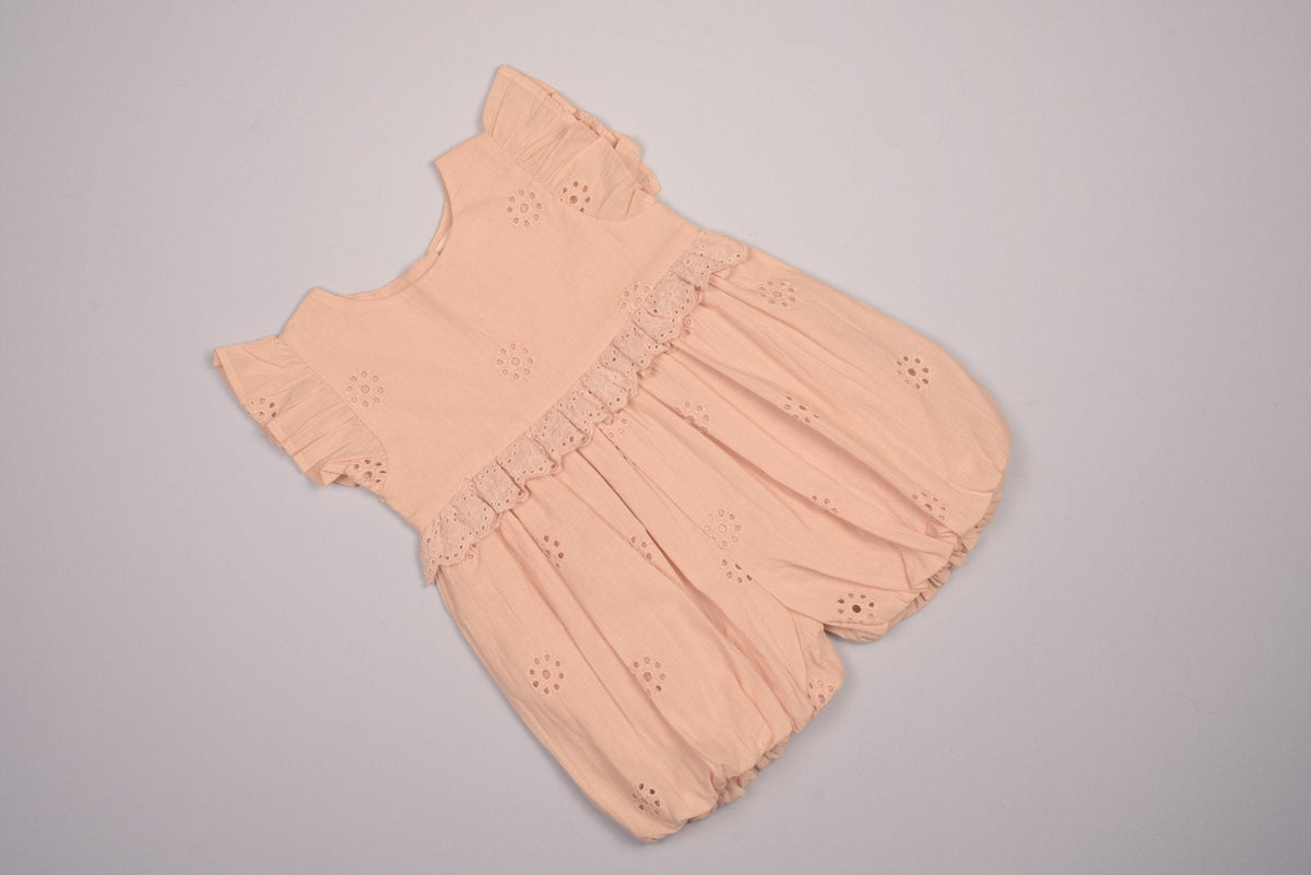 Three Little Tots Embroidered Schiffli Romper, additional product photo