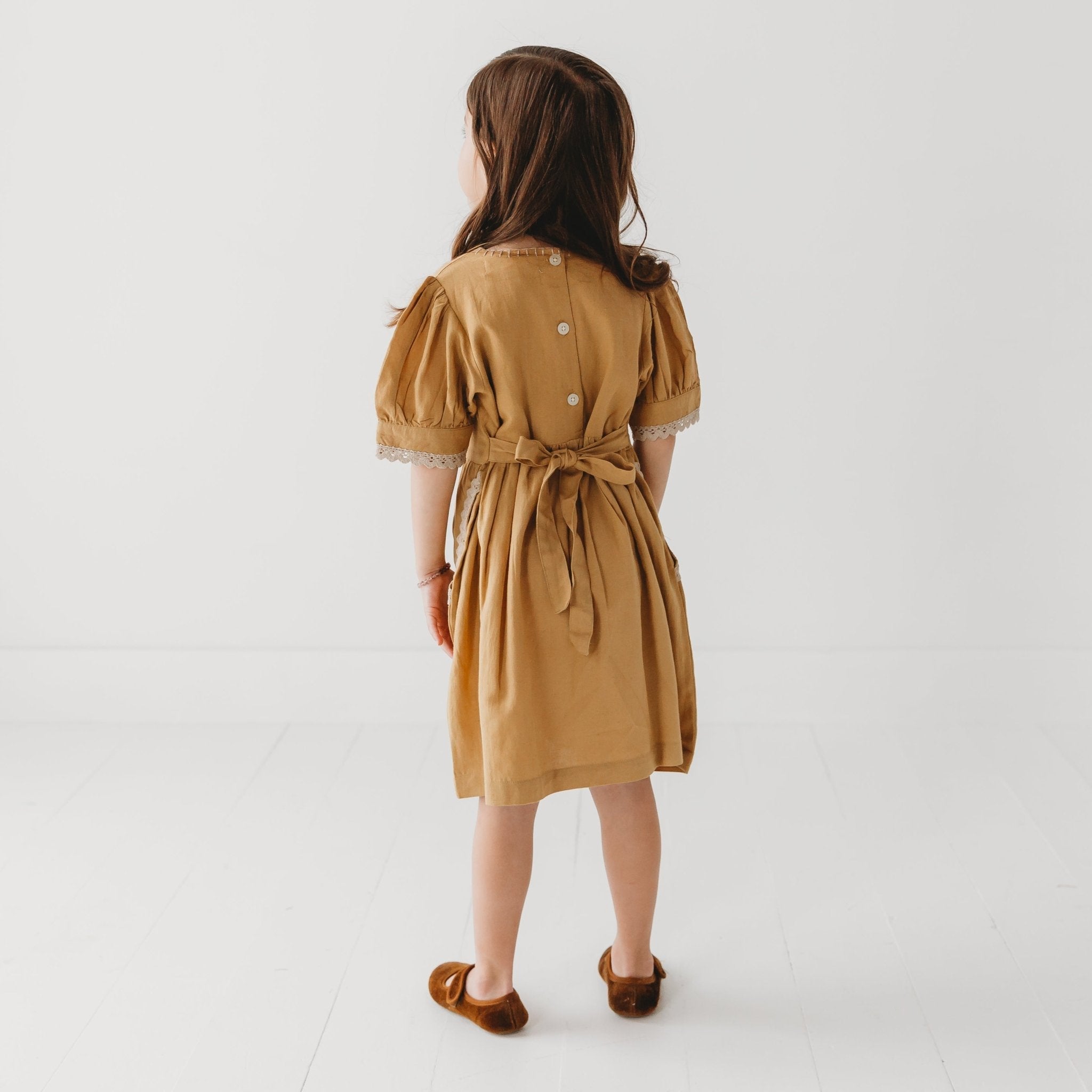 Three Little Tots Embroidered yoke with Puff Sleeves, additional product photo
