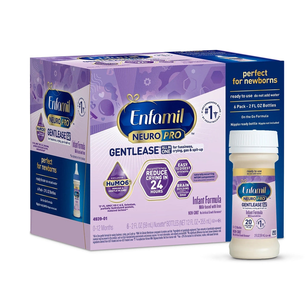 Enfamil NeuroPro Gentlease Infant Formula, Ready to Use, 2 oz Bottle