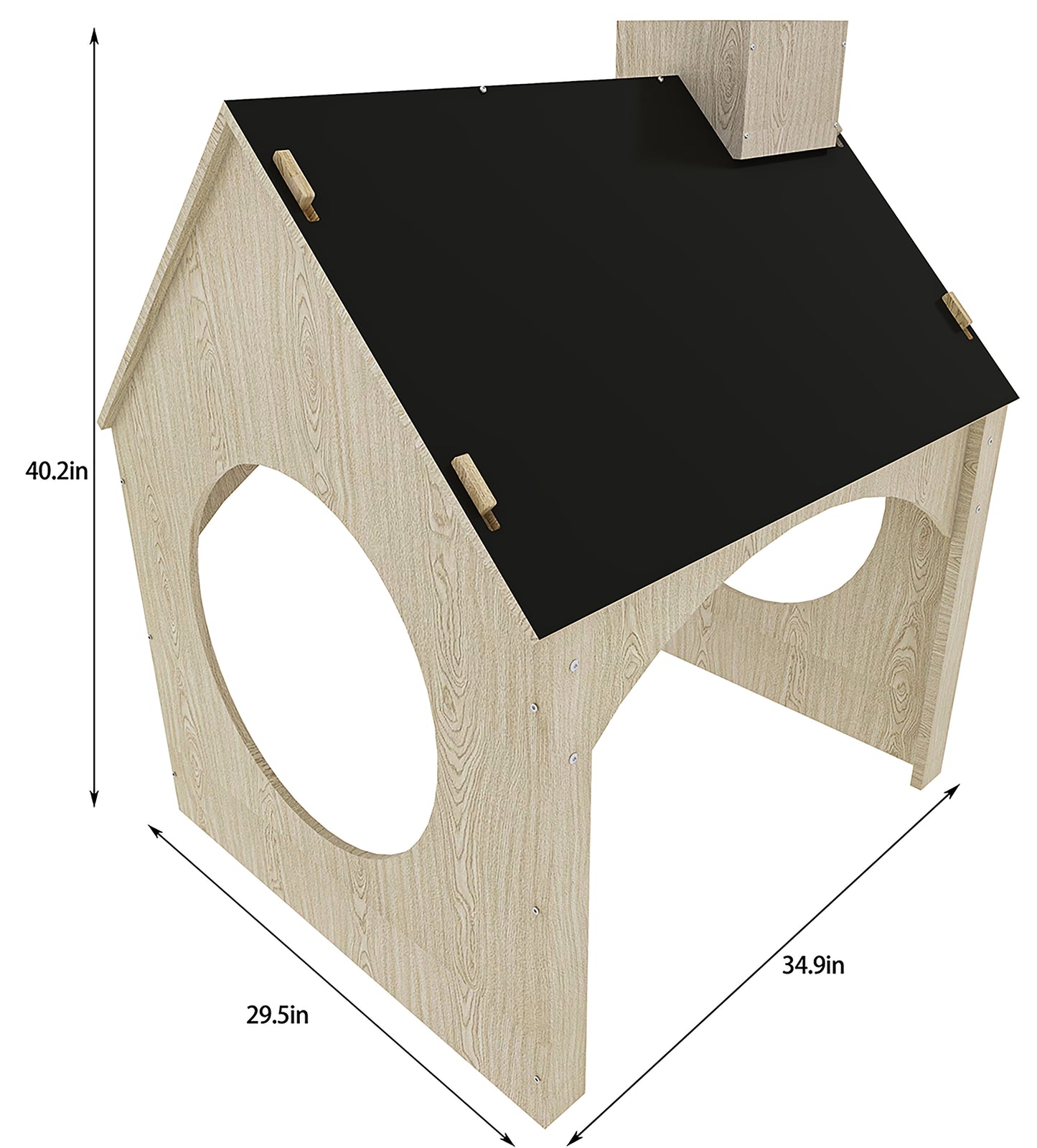 Three Little Tots Evergreen- Children's Playhouse with Chalkboard Roof, fourth additional photo