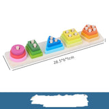 Three Little Tots Geometric Shape Five Sets Of Column Building Blocks Early Education Intellectual D, in Five Sets Of Columns