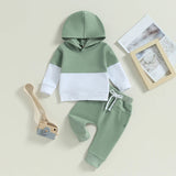 Boys Color Block Hoodie and Sweatpants