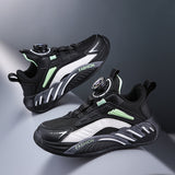 Non-Slip Soft-Soled Running Sneakers With Rotating Buckles For Older And Teenage Kids