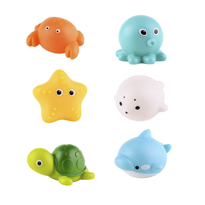 Three Little Tots Baby Bath Toys Turtle Sprinkler Net Fish Catching Shark, supplementary photo