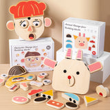 Three Little Tots Face-changing Cube Building Blocks Puzzle Children's Thinking Puzzle Training Toys