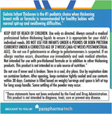 Gelmix Organic Infant Thickener for Breast Milk & Formula, Unflavored
