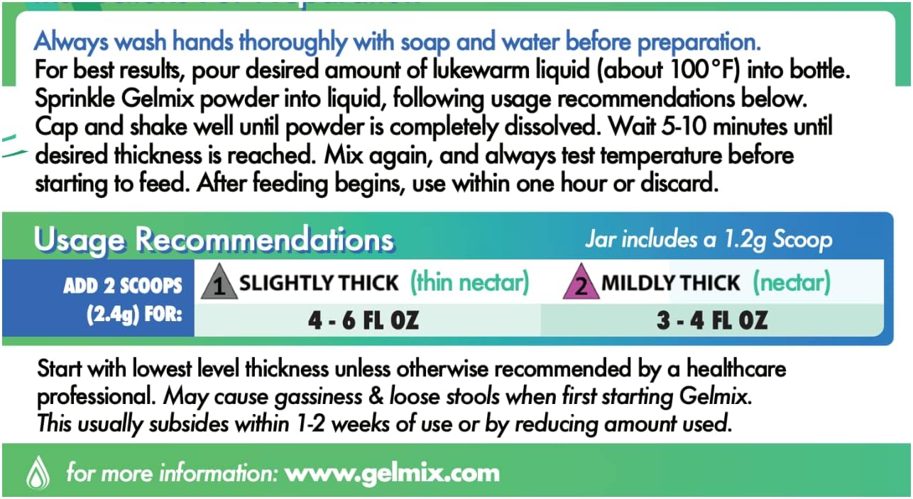 Gelmix Organic Infant Thickener for Breast Milk & Formula, Unflavored