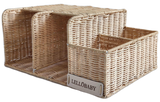 LELLOBABY™ X Hampton BABY - Deluxe Rattan Diaper Caddy