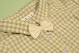 Three Little Tots Green Gingham Boy Bubble, alternate angle
