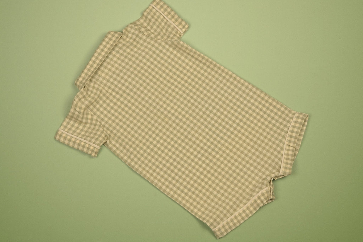 Three Little Tots Green Gingham Boy Bubble, additional view