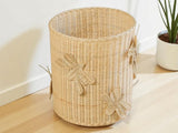 Flutter Wing Hamper Rattan Basket – Handwoven Boho Storage for Toys, Blankets & Laundry
