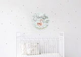 *YOU CREATE* - Wooden Themed Name Tag - Fabric Nursery Wall Art Decals - Personalized By You