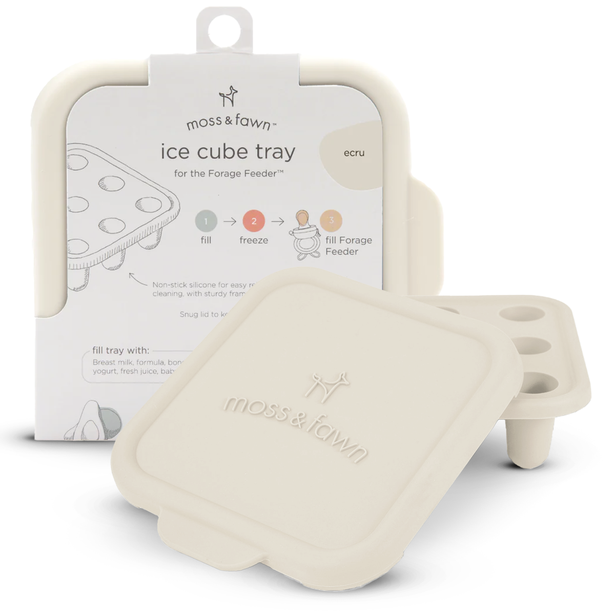 Three Little Tots Ice Cube Tray, in Ecru