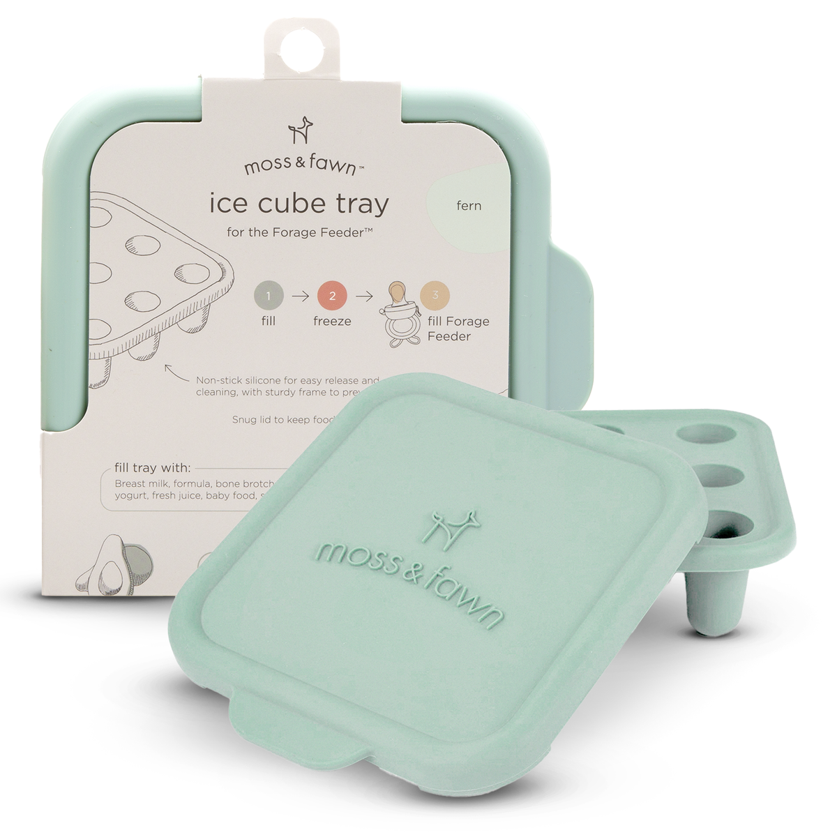 Three Little Tots Ice Cube Tray, in Fern