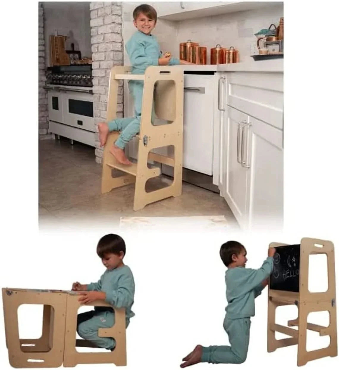 Three Little Tots Date 4-in-1 Kitchen Tower and Desk, additional product photo