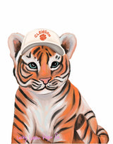 Three Little Tots Clemson Nursery or Playroom Art - With Hat, additional product photo