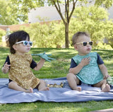 Solid Light Gray Minimalist Splash Mat - A Waterproof Catch-All for Highchair Spills and More!