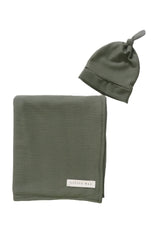 Moss Ribbed Stretch Swaddle