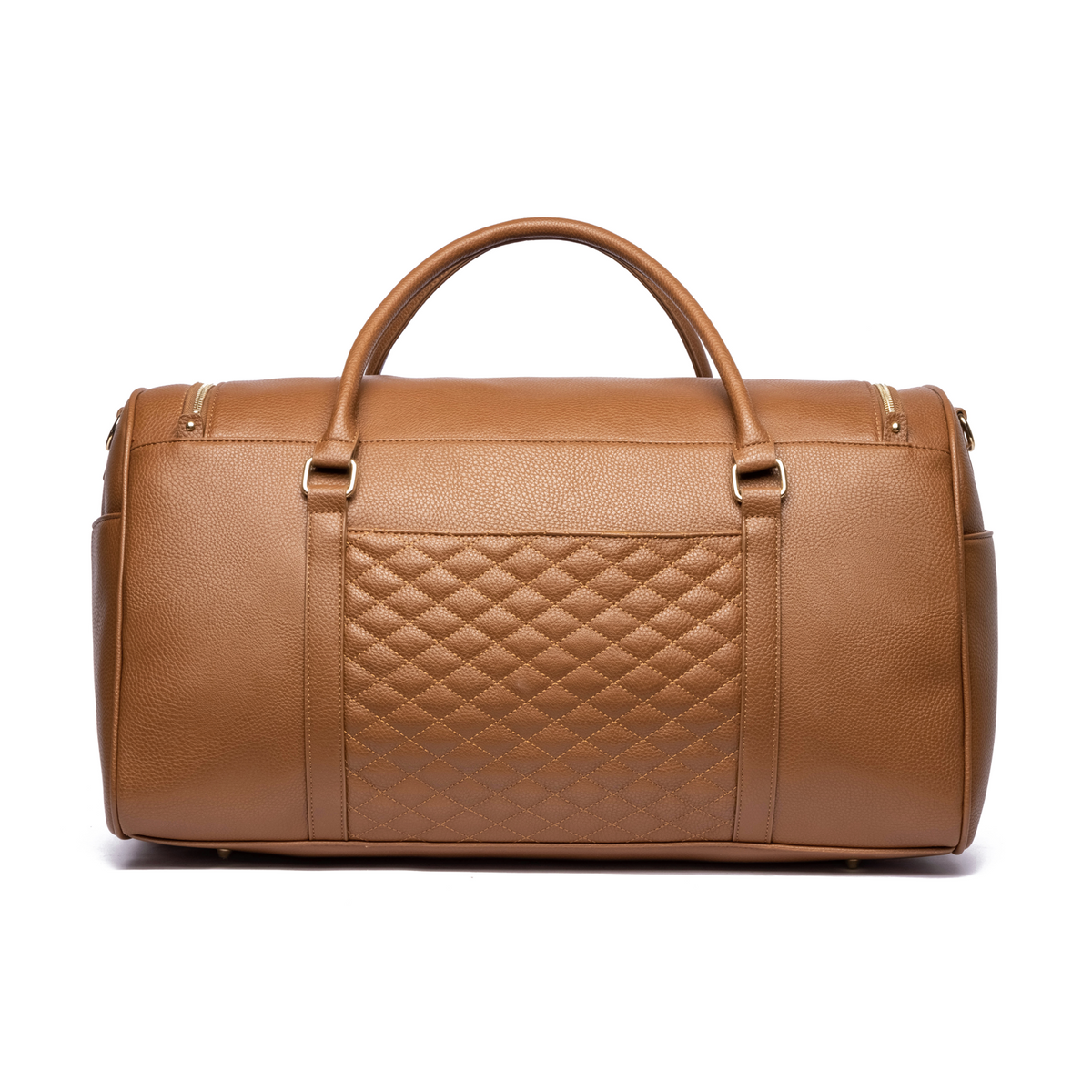 Three Little Tots Weekender Travel Bag Caramel, another angle