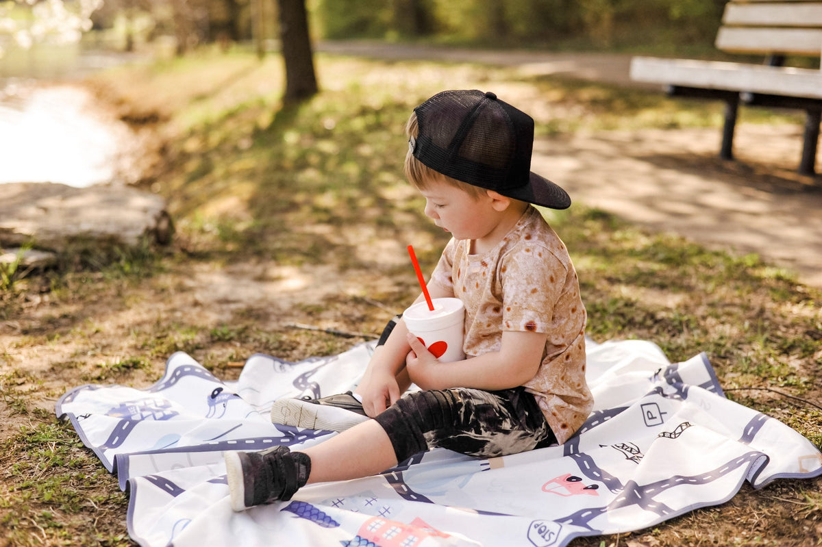 Tiny Town Splash Mat - A Waterproof Catch-All for Highchair Spills and More!