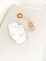 Oat Ribbed Changing Pad Cover