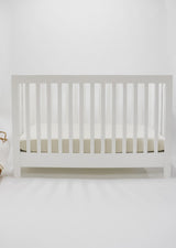 Oat Ribbed Crib Sheet