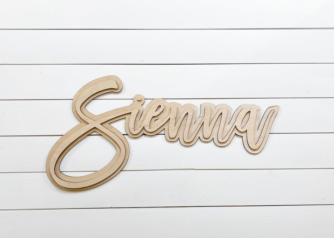 Custom 3D name sign