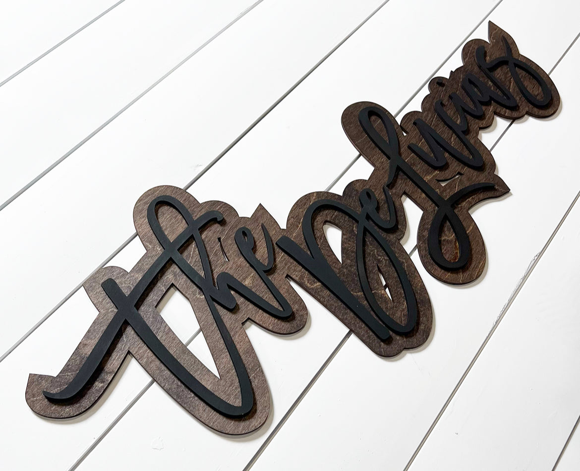 Custom 3D name sign