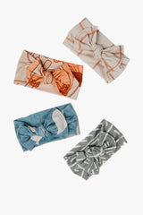 Blue Droplet Bow Headwrap