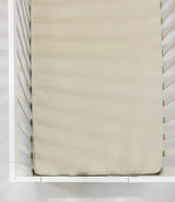 Oat Ribbed Crib Sheet