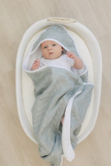 Desert Sage Muslin Hooded Towel