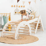 4 in 1 Indoor Climbing Set: Pikler Triangle + Slide + Ladder + Arch