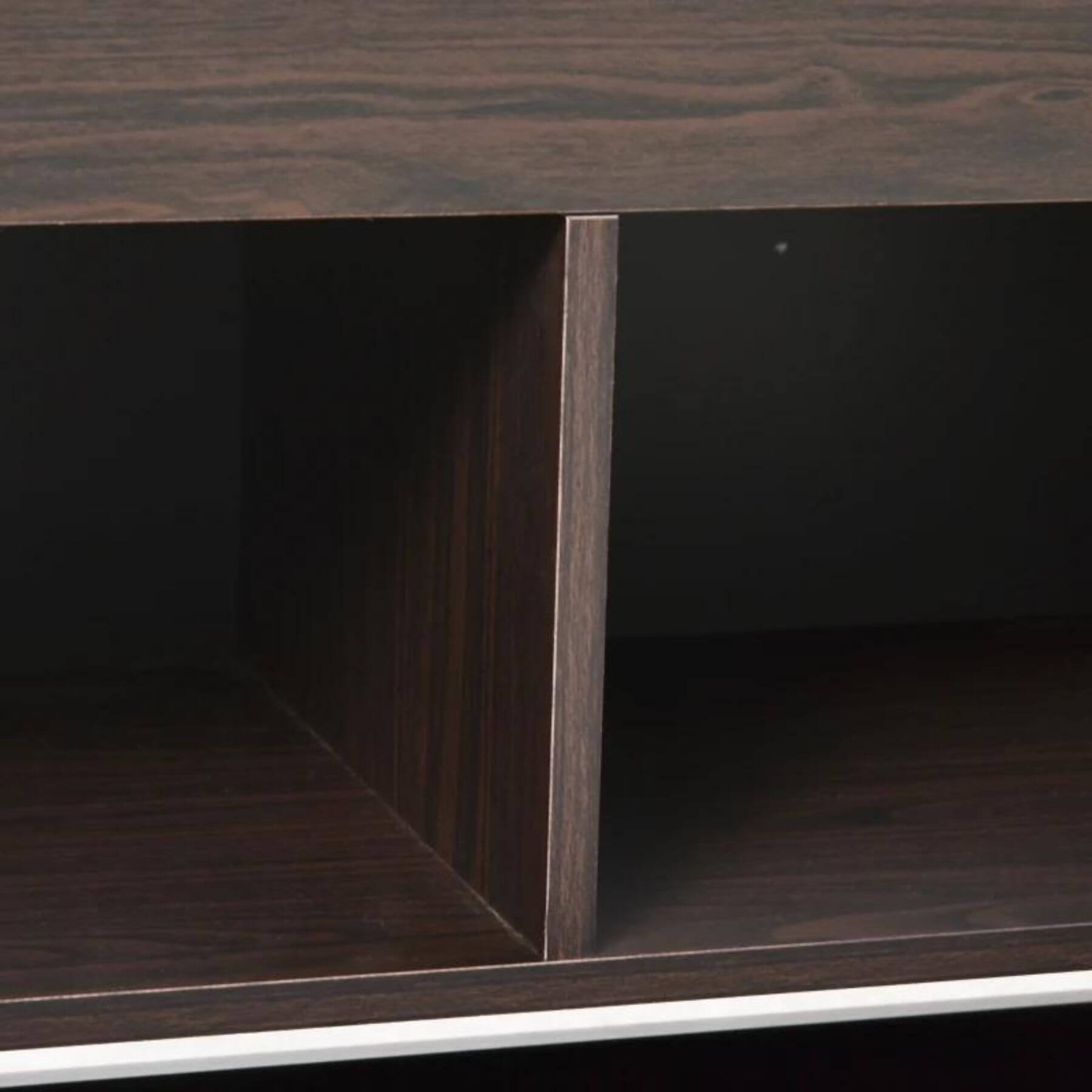 HOMCOM Kids Bookcase Multi-Shelf Book Rack with Mobile Drawer, Brown