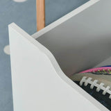 HOMCOM Kids Bookcase Multi-Shelf Book Rack with Mobile Drawer, Gray