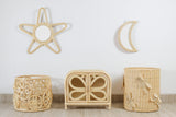 Rattan Star Wall Mirror – Boho & Space Kids Room Decor - Celestial Theme - Universe theme kids room