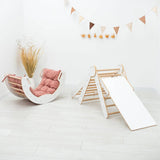 4 in 1 Indoor Climbing Set: Pikler Triangle + Slide + Ladder + Arch