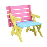 Civil HN Multifunctional Kid's Armchair, Table + 2 Benches (All-in-one), Blue + Pink