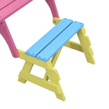 Civil HN Multifunctional Kid's Armchair, Table + 2 Benches (All-in-one), Blue + Pink