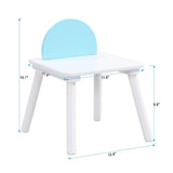 Civil HN Children's White Panel Table with 4 Chairs Set