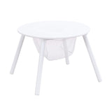 Civil HN Children's White Panel Table with 4 Chairs Set