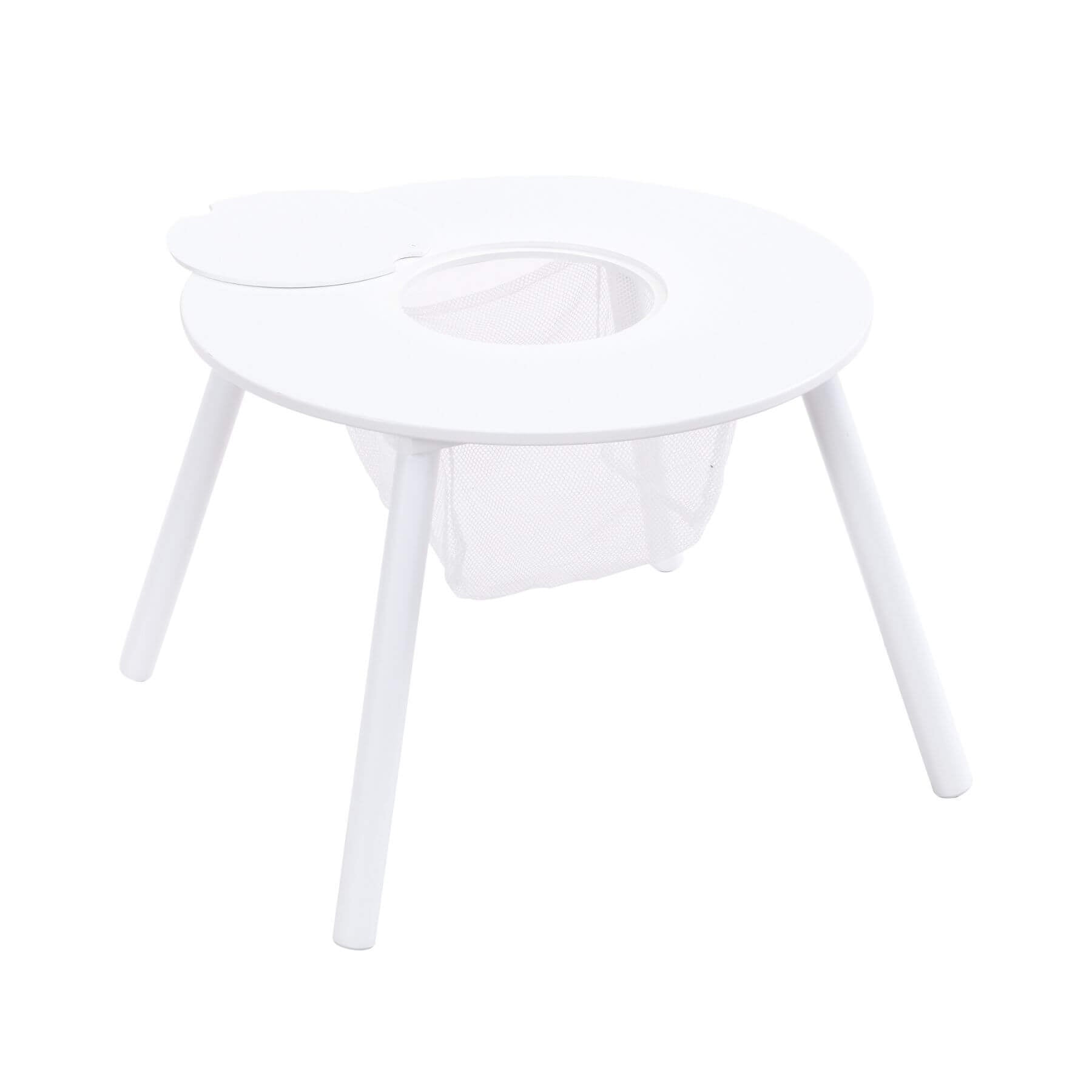 Civil HN Children's White Panel Table with 4 Chairs Set
