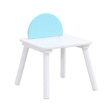 Civil HN Children's White Panel Table with 4 Chairs Set