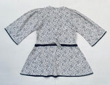 Three Little Tots Lace Yoke Off-White and Grey Printed Dress, extra product detail