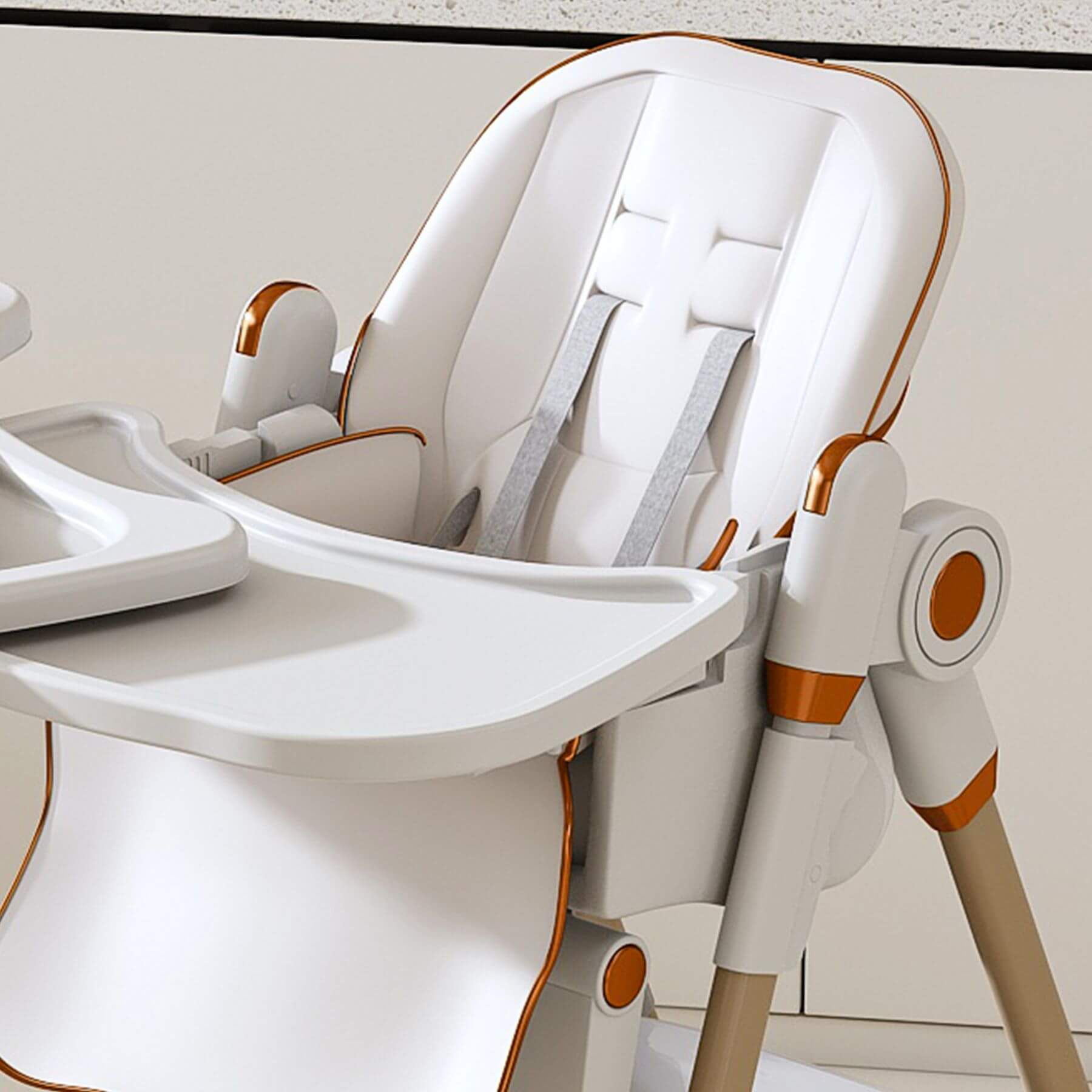 Leavader Adjustable Baby High Chair 0-6 Years, White