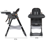 Leavader Adjustable Baby High Chair 0-6 Years, Black