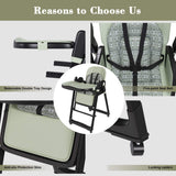 Leavader Adjustable Baby High Chair 0-6 Years, Dark Green