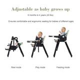 Leavader Adjustable Baby High Chair 0-6 Years, Dark Green